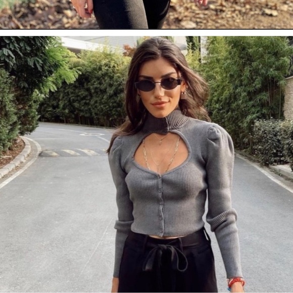 ZARA RIBBED CARDIGAN - Picture 6 of 15